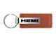 HEMI Brown Leather Key Fob