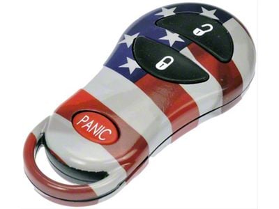 Keyless Entry Transmitter Cover; American Flag; Red, White and Blue (03-05 RAM 2500)