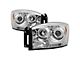 LED Halo Projector Headlights; Chrome Housing; Clear Lens (06-09 RAM 2500)