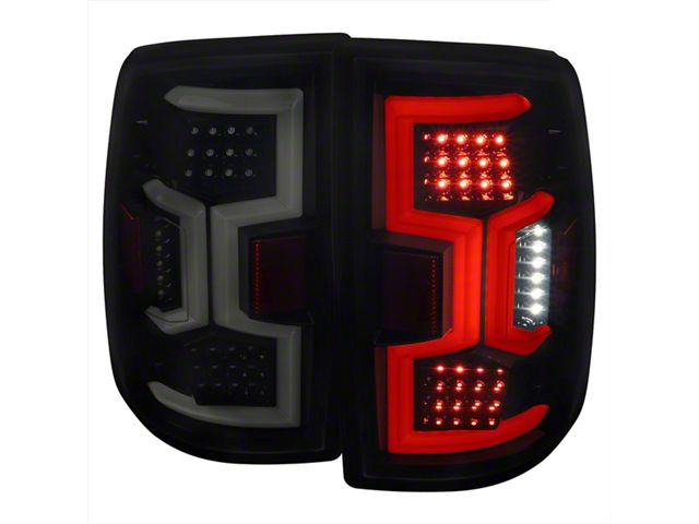 LED Sequential Tail Lights; Gloss Black Housing; Smoked Lens (19-24 RAM 2500 w/ Factory Halogen Tail Lights)