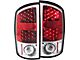 LED Tail Lights; Chrome Housing; Red Lens (03-06 RAM 2500)