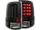 LED Tail Lights; Black Housing; Clear Lens (10-18 RAM 2500 w/ Factory Halogen Tail Lights)