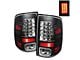 LED Tail Lights; Black Housing; Clear Lens (10-18 RAM 2500 w/ Factory Halogen Tail Lights)