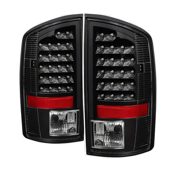 RAM 2500 LED Tail Lights; Black (03-06 RAM 2500)