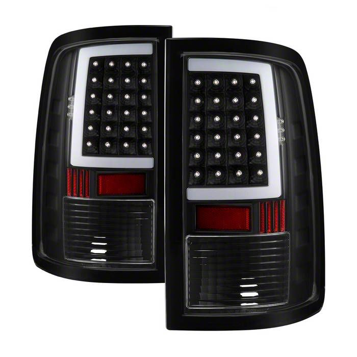 RAM 2500 LED Tail Lights; Black (13-18 RAM 2500 w/ Factory LED Tail Lights)