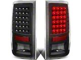 LED Tail Lights; Black Housing; Clear Lens (10-18 RAM 2500 w/ Factory Halogen Tail Lights)