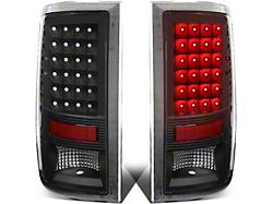 LED Tail Lights; Black Housing; Clear Lens (10-18 RAM 2500 w/ Factory Halogen Tail Lights)