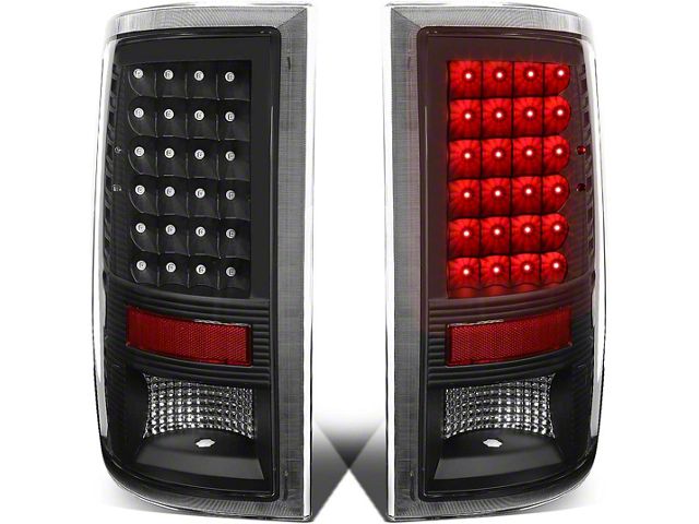 LED Tail Lights; Black Housing; Clear Lens (10-18 RAM 2500 w/ Factory Halogen Tail Lights)