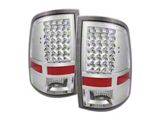 LED Tail Lights; Chrome Housing; Clear Lens (10-18 RAM 2500 w/ Factory Halogen Tail Lights)