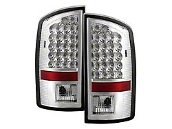 LED Tail Lights; Chrome Housing; Clear Lens (07-09 RAM 2500)