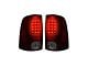 LED Tail Lights; Chrome Housing; Dark Red Smoked Lens (10-18 RAM 2500 w/ Factory Halogen Tail Lights)