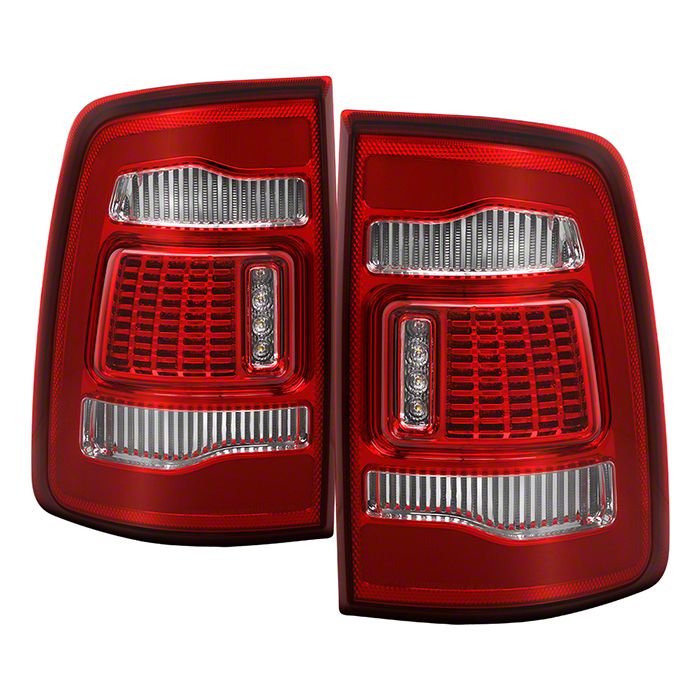 Ram 2500 Led Tail Lights Chrome Housing Red Clear Lens 10 18 Ram