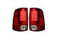 LED Tail Lights; Chrome Housing; Red Lens (10-18 RAM 2500 w/ Factory Halogen Tail Lights)