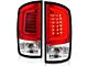 LED Tail Lights; Chrome Housing; Red/Clear Lens (03-06 RAM 2500)