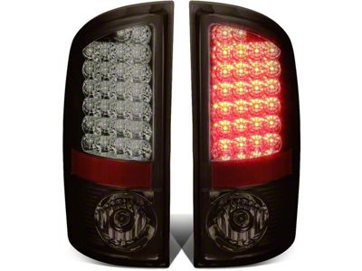 LED Tail Lights; Chrome Housing; Smoked Lens (03-06 RAM 2500)