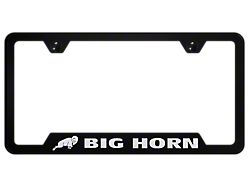 Big Horn Laser Etched Cut-Out License Plate Frame (Universal; Some Adaptation May Be Required)