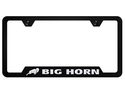 Big Horn Laser Etched Cut-Out License Plate Frame (Universal; Some Adaptation May Be Required)