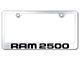RAM 2500 Laser Etched License Plate Frame; Mirrored (Universal; Some Adaptation May Be Required)