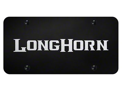 Longhorn Laser Etched License Plate (Universal; Some Adaptation May Be Required)