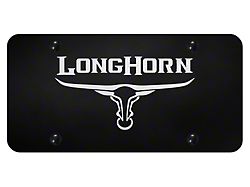 Longhorn Skull Laser Etched License Plate (Universal; Some Adaptation May Be Required)