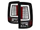 Light Bar LED Tail Lights; Black Housing; Clear Lens (10-18 RAM 2500 w/ Factory Halogen Tail Lights)