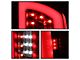 Light Bar LED Tail Lights; Black Housing; Clear Lens (07-09 RAM 2500)