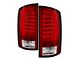 Light Bar LED Tail Lights; Chrome Housing; Red Clear Lens (03-06 RAM 2500)