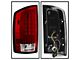 Light Bar LED Tail Lights; Chrome Housing; Red Clear Lens (03-06 RAM 2500)