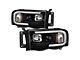 Light Bar Projector Headlights; Black Housing; Clear Lens (03-05 RAM 2500)