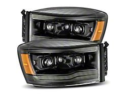 AlphaRex LUXX-Series LED Projector Headlights; Alpha Black Housing; Clear Lens (06-09 RAM 2500)