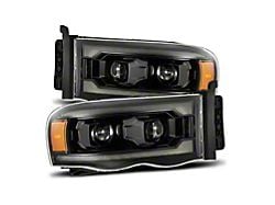 AlphaRex LUXX-Series LED Projector Headlights; Alpha Black Housing; Clear Lens (03-05 RAM 2500)