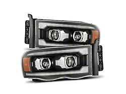 AlphaRex LUXX-Series LED Projector Headlights; Black Housing; Clear Lens (03-05 RAM 2500)