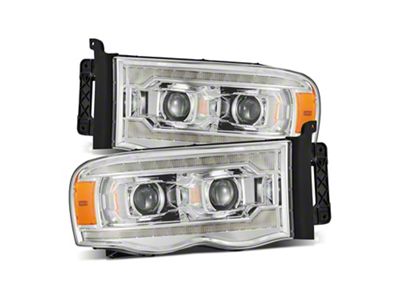 AlphaRex LUXX-Series LED Projector Headlights; Chrome Housing; Clear Lens (03-05 RAM 2500)