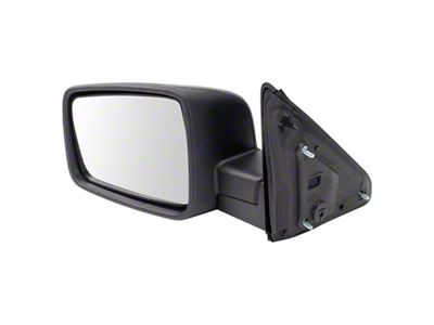 Manual Heated Mirror; Textured Black; Driver Side (10-12 RAM 2500)