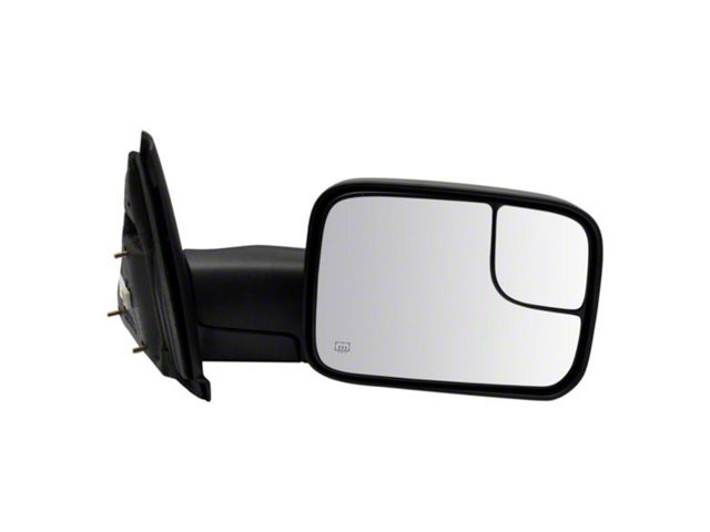 Manual Towing Mirror; Textured Black; Passenger Side (03-09 RAM 2500)