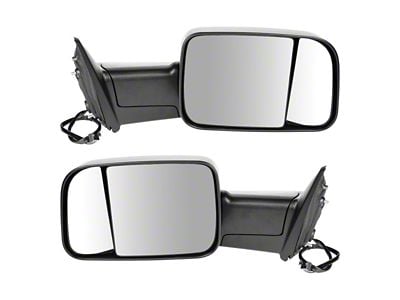 Manual Towing Mirrors; Textured Black (10-12 RAM 2500)