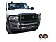 Modular Grille Guard with 5.30-Inch Red Round Flood LED Lights; Black (19-24 RAM 2500)