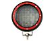 Modular Grille Guard with 5.30-Inch Red Round Flood LED Lights; Black (19-24 RAM 2500)