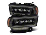 AlphaRex NOVA-Series LED Projector Headlights; Alpha Black Housing; Clear Lens (19-24 RAM 2500 w/ Factory Halogen Headlights)