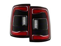 OE Style LED Tail Lights; Black Housing; Red Smoked Lens (19-24 RAM 2500 w/ Factory Halogen Tail Lights)