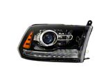 OE Style Projector Headlight; Black Housing; Clear Lens; Passenger Side (13-15 RAM 2500 w/ Factory Halogen Projector Headlights)