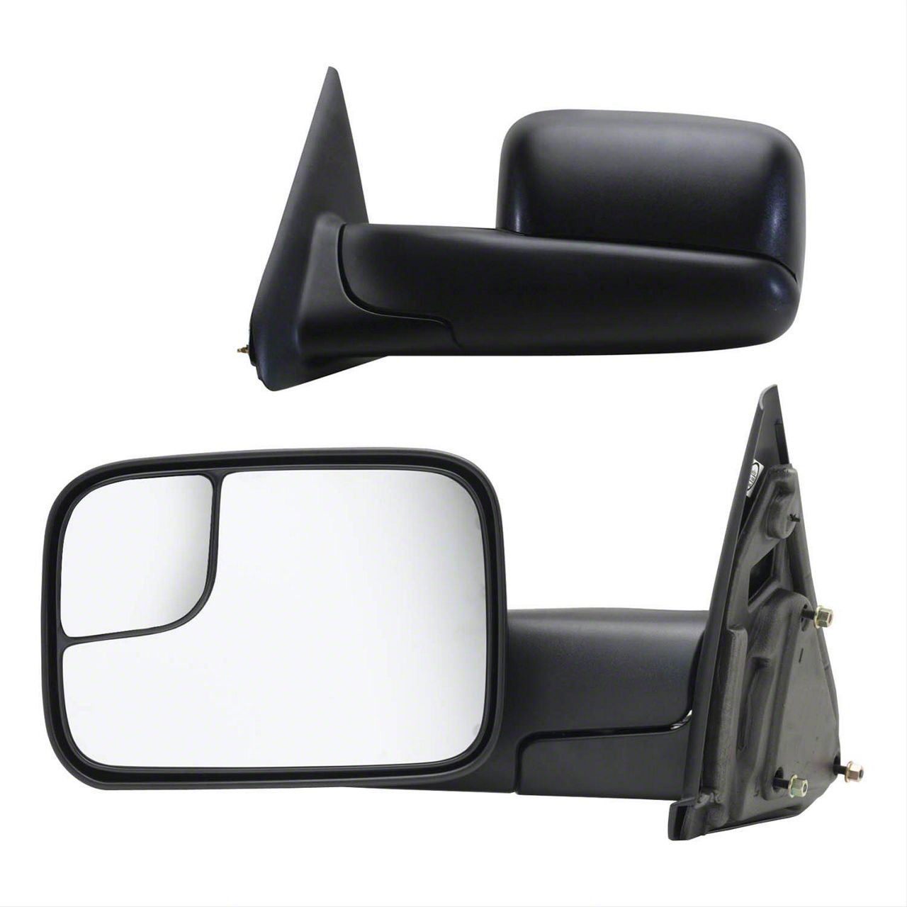 RAM 2500 OEM Style Extendable Manual Towing Mirrors; Driver and