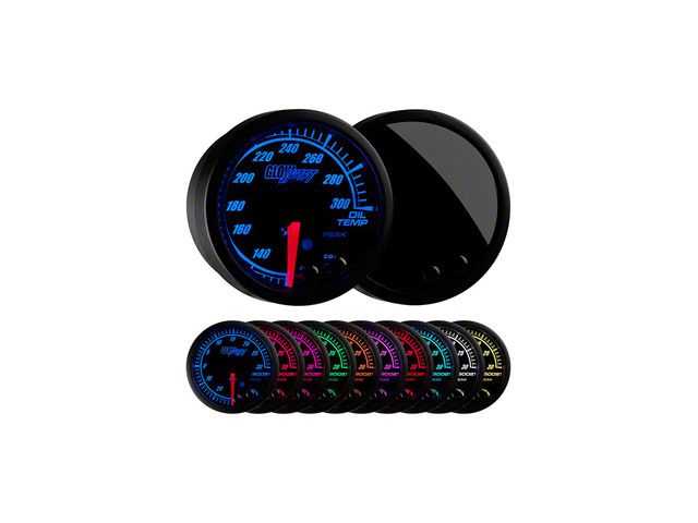 Oil Temperature Gauge; Elite 10 Color (Universal; Some Adaptation May Be Required)