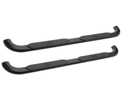 Platinum 4-Inch Oval Side Step Bars; Black (10-24 RAM 2500 Mega Cab)