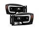 Platinum Series High-Power LED Module Headlights; Black Housing; Clear Lens (06-09 RAM 2500)