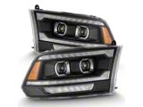 Pro-Series 5th Gen 2500 G2 Style Projector Headlights; Black Housing; Clear Lens (10-18 RAM 2500 w/ Factory Halogen Non-Projector Headlights)