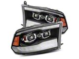 PRO-Series Projector Headlights; Black Housing; Clear Lens (13-18 RAM 2500 w/ Factory Projector Headlights)