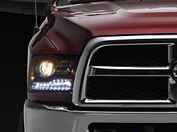 Projector Headlights; Matte Black Housing; Clear Lens (10-18 RAM 2500)