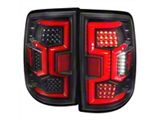 Red LED Sequential Turn Signal Tail Lights; Black Housing; Clear Lens (19-24 RAM 2500 w/ Factory Halogen Tail Lights)