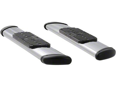 Regal 7-Inch Oval Side Step Bars; Rocker Mount; Polished Stainless (10-24 RAM 2500 Regular Cab)